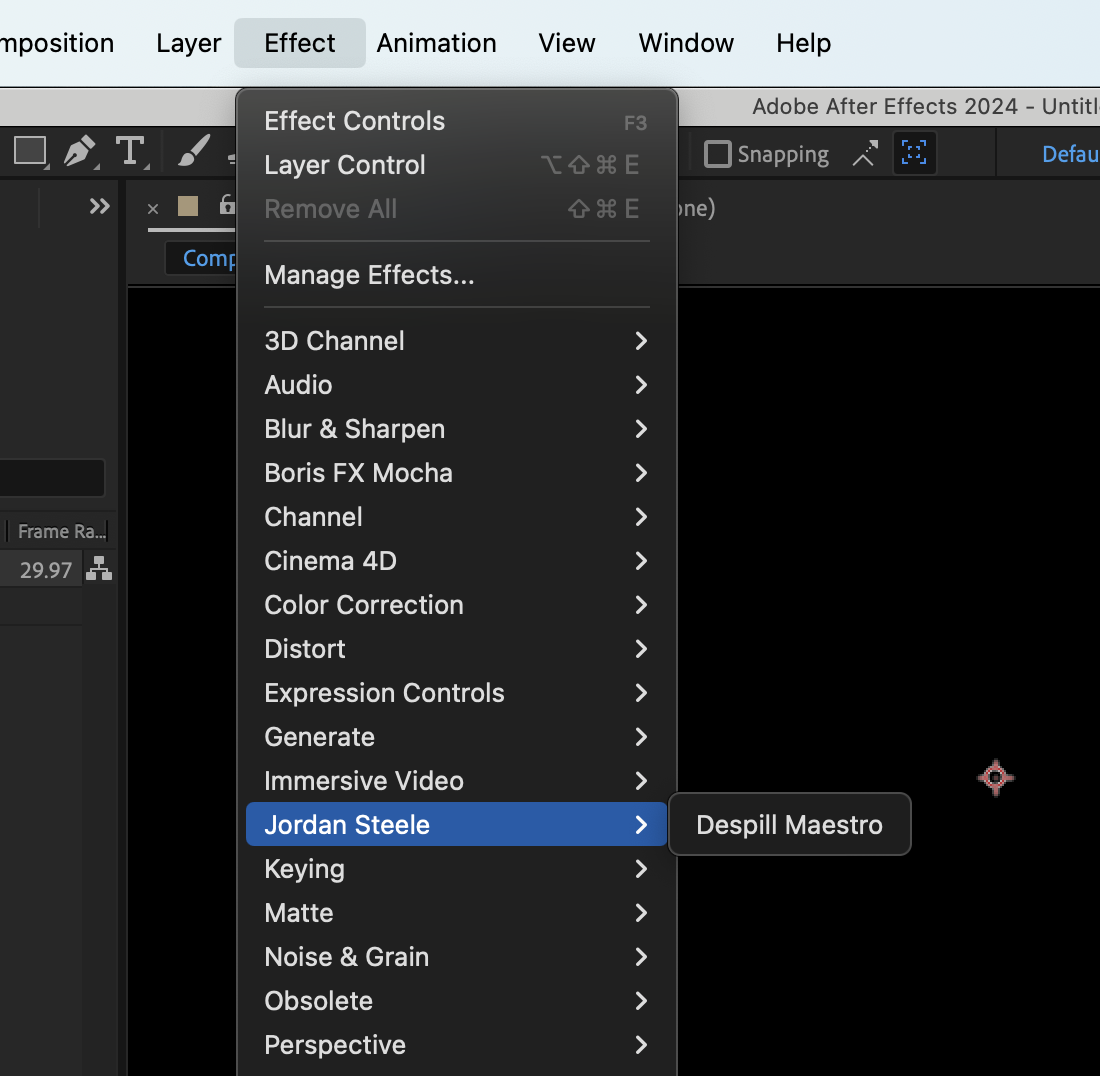Effects Menu